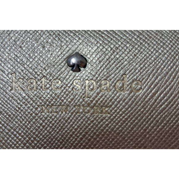 KATE SPADE Champagne Saffiano Leather Women's Zip Around Wallet - EUC - Picture 7 of 7